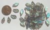 50 12x6mm Black Diamond AB Narrow Leaf
